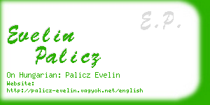 evelin palicz business card